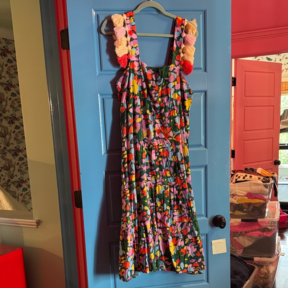 Colorful Jcrew Dress with tassels